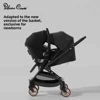 Poussette bébé pliable légère en alliage d'aluminium réversible, quatre roues avec amortissement indépendant, capacité 25 kg