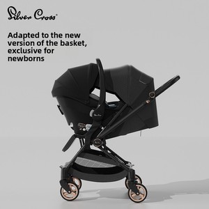 Poussette bébé pliable légère en alliage d'aluminium réversible, quatre roues avec amortissement indépendant, capacité 25 kg - Product Image 1