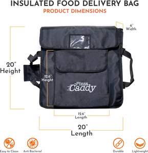 Bolsa de Reparto de Comida con Logotipo Personalizado, Bolsa de Pizza, Bolsa de Hombro, Mochila Aislada OEM, Costura Resistente - Product Image 2