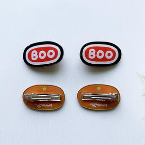 Barrettes à cheveux en acrylique personnalisées Felton, imprimées sur mesure, créez vos propres designs, ensembles de barrettes à cheveux en plastique acrylique - Product Image 5