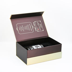 Caja de Regalo de Cartón Premium con Recubrimiento Dorado para Botellas de <span class=keywords><strong>Vodka</strong></span>, Brandy y Licores, con Tinta de Soya de Lujo - Product Image 2