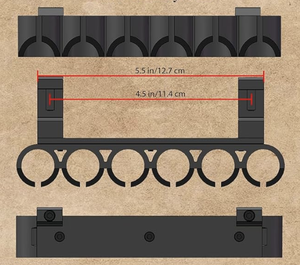 Support de lunette <span class=keywords><strong>KSG</strong></span> en aluminium pour selle latérale, calibre <span class=keywords><strong>12</strong></span>, porte-cartouches à 3 emplacements, accessoires de montage |   400x400x1.5mm |   Compatible avec le montage 20MM - Product Image 2