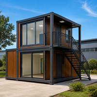 Maison conteneur préfabriquée modulaire en acier portable avec panneaux sandwich, design ferme, garantie 5 ans, fonctionnalités multifonctions