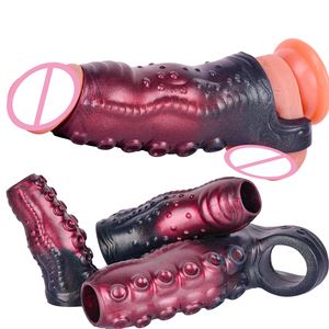 2024 nuovo Design del pene manicotto Extender Silicone Dildo per gli uomini ingrandimento fantasia giocattoli sessuali - Product Image 1