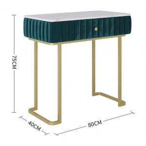 Nordic Marble Super <strong>Narrow</strong> Dresser 50cm Light Luxury Small Online Celebrity <strong>Dressing</strong> <strong>Table</strong> for Mini Bedroom - Product Image 2