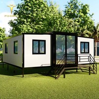 Bureau pliable modulaire préfabriqué 2 chambres à coucher 3 chambres à coucher maison préfabriquée en conteneur extensible en acier de luxe personnalisée