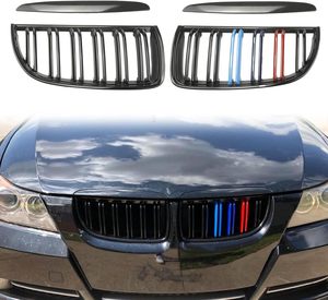 Calandre avant E90, calandre de couleur, compatible avec <span class=keywords><strong>BMW</strong></span> Série 3 E90 berline et Touring LCI 2009 à 2011, ABS, à lamelle unique - Product Image 1