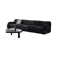 Canapé-lit inclinable d'intérieur avec assise profonde en tissu, cadre en bois, rembourrage en éponge, canapé sectionnel pour salon