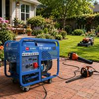 Générateur diesel portable 12 kW Yuchai YC12GF-3 13 kW max triphasé 230 V/400 V refroidi par air pour la maison