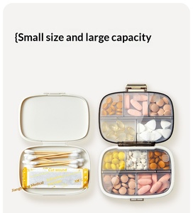 Plastic <b>Boxes</b> Travel Pill Organizer10 Compartments Pill Box Portable <b>Folding</b> Small Pill Case for Carry <b>Storage</b> Daily Organizer - Product Image 1