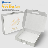 Boîte à poignée sur mesure PPWR pour l'emballage de planches à dessin avec impression de logo, boîtes d'emballage en carton ondulé
