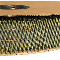 Clous en bobine pour palettes Yizhengyu, à tige annelée 15 degrés, 2,8 mm x 50 mm, collés sur fil, revêtement vinyle, vente en gros directe usine