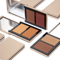 Poudre pressée végétalienne en gros, illuminateur longue tenue, maquillage haute pigmentation pour palette d'illuminateurs et bronzants en marque blanche