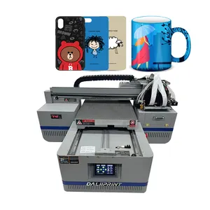 For commercial printing 4060 A2 Size UV Printer with Rotary Two Head for T shirt Acrylic Metal Phone Case Shoe Pen