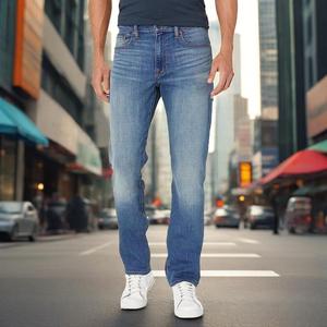 100% algodón Custom Distress Jeans 12 OZ Heavyweight Ripped hombres mujeres pantalones Fade Wash Baggy Straight hombres Denim Jean - Product Image 1