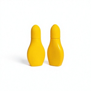 Wholesale Empty PE Cylinder <b>Dropper</b> <b>Bottles</b> with Colorful Caps Silk Screen Printed Super International Brand for Cosmetic Serum - Product Image 1