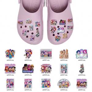2026 gaya panas akrilik bakiak pesona K pop Demon Hunter <span class=keywords><strong>Charlie</strong></span> Kirk Breezy mangkuk XX disesuaikan grosir logo sepatu pesona - Product Image 2