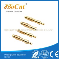 Jbocnt JB-A-029 Connecteur banane plaqué or 2,5 mm, accessoire spécial pour batterie USB, 2A, cuivre, 3P 4P, médical