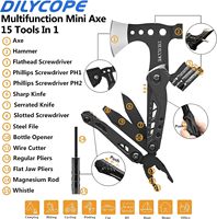 Accessoires de camping Survival Multitool Hache Marteau Hache pince avec allume-feu