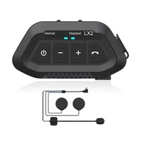Headphone Nirkabel untuk Helm Sepeda Motor dengan Audio Stereo Peredam Kebisingan Premium, Headset Berkendara untuk Helm Motor
