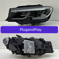 Conjunto de Faros Delanteros Modificados de Alta Gama para Serie 3 G20 20-22, Luz Diurna LED Tipo Cuchara, Lente Láser, 12V