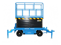 Plateforme élévatrice à ciseaux électrique mobile, plateforme de travail aérien hydraulique, garde-corps de 1000 mm, hauteur maximale de 6000 mm pour entrepôt
