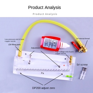 Manómetro de micropresión MC Special Red Oil para Defensa Civil e Ingeniería contra Incendios, Manómetro Diferencial Inclinado DP-200 - Product Image 3