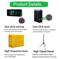 Sistem Pengatur Waktu Lari Ganxin dengan Sensor Laser Nirkabel, Timer Sprint, Stopwatch Digital untuk Latihan Atlet, Jam Balap Lintasan
