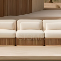 Ensemble de canapés modernes pour l'extérieur, chaise de loisirs, meubles de luxe en teck pour patio, balcon, jardin, imperméable et durable