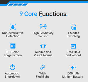 誘導木材水分メーターハイグロメーター非接触木材ダンプウォール検出器非破壊湿度テスター1年高 - Product Image 6