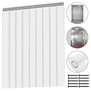 <span class=keywords><strong>Cortinas</strong></span> Transparentes de PVC Transparente de 20 cm de Ancho, 3 m de Largo, 2 mm de Grosor, Tiras <span class=keywords><strong>para</strong></span> Cuartos Fríos, con Ojales, <span class=keywords><strong>para</strong></span> Sombreado - Product Image 6