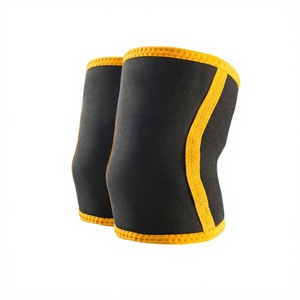 JUST FITNESS GEARS - Protector de Codo de Neopreno Grueso Negro y Amarillo, Transpirable, Alivia el Dolor, Protección para Levantamiento de Pesas y Running - Product Image 1