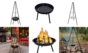 <span class=keywords><strong>Brasero</strong></span> en acier multifonctionnel pour barbecue, trépied <span class=keywords><strong>vertical</strong></span> réglable pour l'extérieur, barbecue à charbon de bois suspendu, foyer de camping portable - Product Image 3