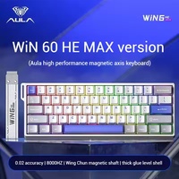 Nouveau clavier de jeu mécanique en plastique Aula WIN60 HE MAX 60% filaire avec interrupteurs magnétiques à effet Hall, échangeables à chaud pour PC