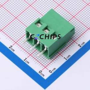 MX129-5.08-03P-GN01-Cu-Y-A Screw Terminal Block Through hole Component (THT),P=5.08mm Connector 1x3P 5.08mm Green Through Hole - Product Image 2