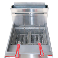 Friteuse professionnelle sur pied, en acier inoxydable, à gaz propane (friteuse à 5 brûleurs)