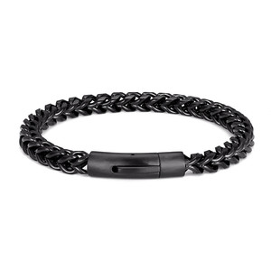 Gold Plated Chain Bracelet Zinc Alloy Chain Bracelet <b>Men</b> Hiphop Style Black Clasp Link <b>Bangle</b> Jewelry - Product Image 4