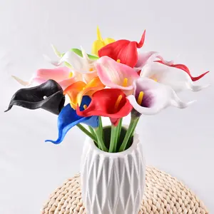 nero bianco calla lily bouquet Suppliers-DREA vendita calda real touch bouquet da sposa decorazione domestica ghirlanda fiori artificiali calla lily