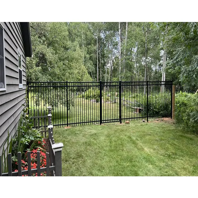 Customized Modern Aluminum Horizontal Horse Fencing Security Metal Garden Fence Panels Outdoor