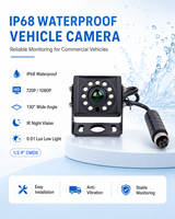 Caméra de recul pour camion, personnalisée OEM ODM, 1080P, étanche, avec vision nocturne infrarouge, commutation couleur noir/blanc