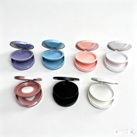 Boîte magnétique ronde vide en gros, simple/double couche, pour poudre/fard à paupières/baume, conteneur de recharge, emballage cosmétique