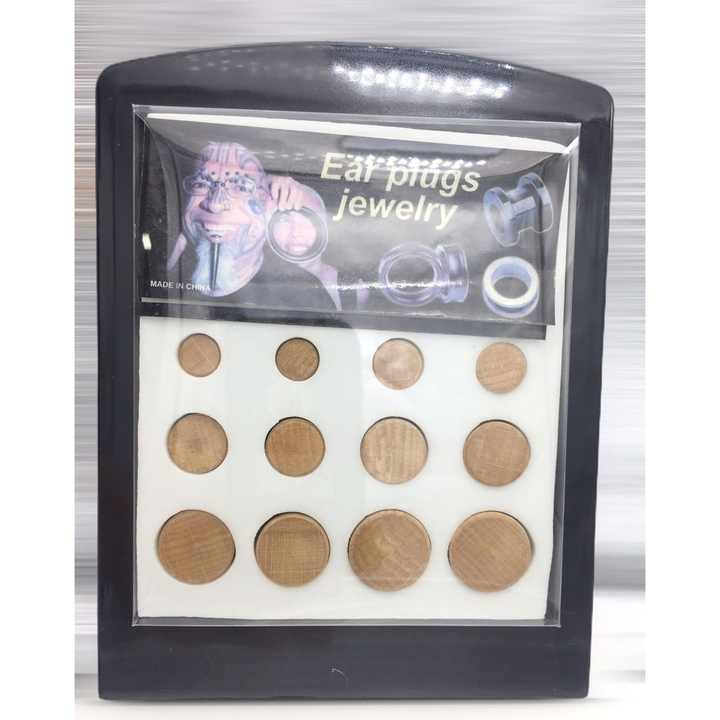 Wooden Plugs (12 pieces) - Jewelry Accessories
