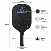Raquette de pickleball en fibre de carbone T700 conforme aux normes USAPA, 16 mm, design Lingjun Contour Line, Pro Entertainment, logo personnalisé, OEM ODM
