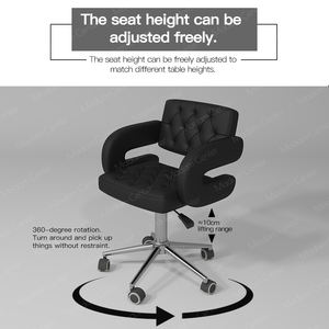 Ghế trang điểm, ghế làm móng, ghế salon cao cấp Madamcenter Luxury Royal Technician, có bánh xe, dành cho chuyên viên làm đẹp - Product Image 4