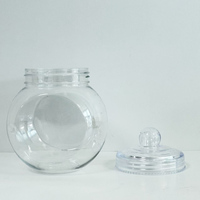 540ml 750ml 1200ml 2500ml Pots en plastique transparent avec couvercles de style victorien Récipients de stockage ronds réutilisables pour bonbons/suppléments