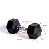 Équipement de gym pas cher, ensembles d'haltères hexagonales, haltères hexagonales
