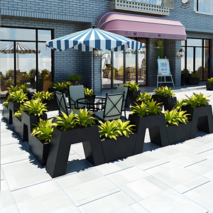 La boîte de pot de fleur en acier galvanisé personnalisable minimaliste moderne Herramientas convient à la conception commerciale de paysage. - Product Image 3