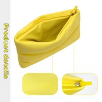 Pochette de maquillage matelassée en néoprène, résistante à l'eau, pour femmes, filles et dames