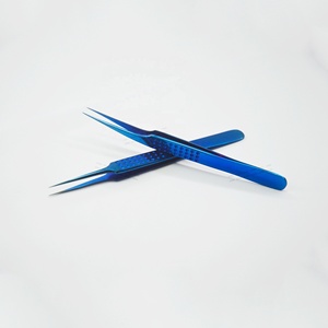 Pinzas para extensiones de pestañas con volumen al por mayor, pinzas profesionales rectas de acero inoxidable para aplicar pestañas postizas con pinzas - Product Image 2