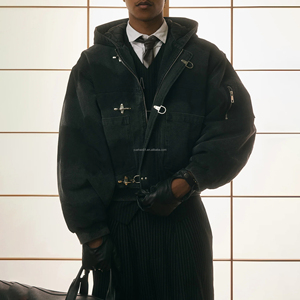 Nhà sản xuất áo khoác bomber có mũ, khóa cài tùy chỉnh, móc áo, khóa lính cứu hỏa, vải bố, quần áo bảo hộ thợ mộc, áo khoác công nhân Detroit dành cho nam - Product Image 1